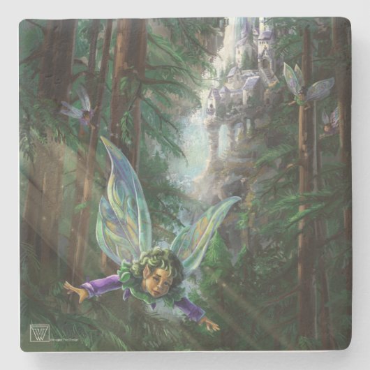 Fairy Castle Forest Stenen Onderzetter (Voorkant)