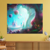 Fairy Castle in de betoverde Bossen Canvas Afdruk (Insitu (Woonkamer))