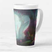 Fairy Castle in de betoverde Bossen Latte Mok (Rechterhoek)