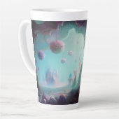 Fairy Castle in de betoverde Bossen Latte Mok (Linkerhoek)