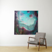 Fairy Castle in de betoverde Bossen Wandkleed (In Situ (horizontaal))