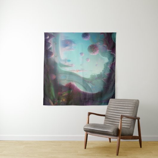 Fairy Castle in de betoverde Bossen Wandkleed (In Situ (horizontaal))