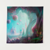 Fairy Castle in de betoverde Bossen Wandkleed (Voorkant)