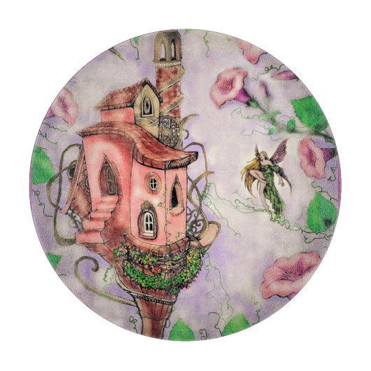 Fairy Castle met Hummingbird Snijplank (Voorkant)