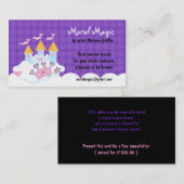 Fairy Castle Paarse Dot Visitekaartje (Voorkant / Achterkant)