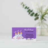 Fairy Castle Paarse Dot Visitekaartje (Staand voorkant)