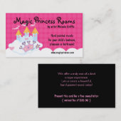 Fairy Castle Pink Dot Visitekaartje (Voorkant / Achterkant)