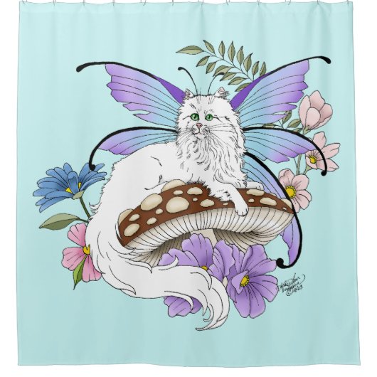 Fairy Cat Douchegordijn (Voorkant)