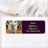 Fairy Cat Return-adreslabel Etiket (Insitu)