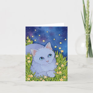 Fairy Cats Affirmatie schattige kat fee STERREN ka Bedankkaart