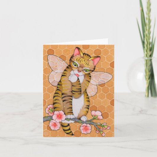 Fairy Cats Affirmatie schattige kat fee TABBY kaar Bedankkaart (Voorkant)