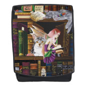 Fairy Cats Boeken Bibliotheek Fantasie Rugtassen (Voorkant)