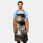 Fairy Cats Boeken Bibliotheek Fantasie Schort (Gedragen)