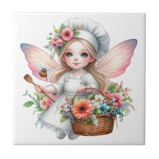 Fairy Chef Keramische Tegel Tegeltje (Voorkant)