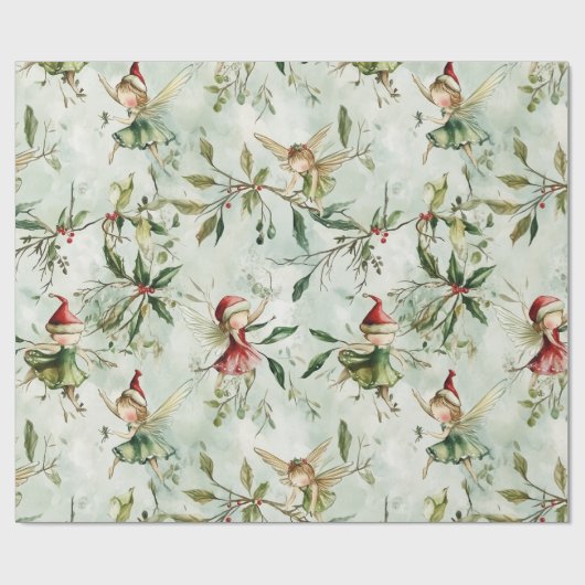 Fairy Christmas Wrapping Papers, grillig cadeau Cadeaupapier (Vlak)