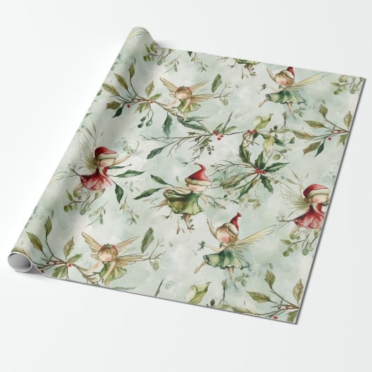 Fairy Christmas Wrapping Papers, grillig cadeau Cadeaupapier (Uitgerold)
