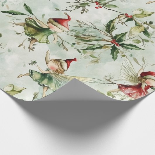 Fairy Christmas Wrapping Papers, grillig cadeau Cadeaupapier (Hoek)