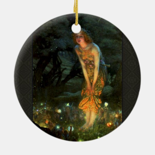 Fairy Circle Fairies Midzomer Eve Keramisch Ornament (Achterkant)