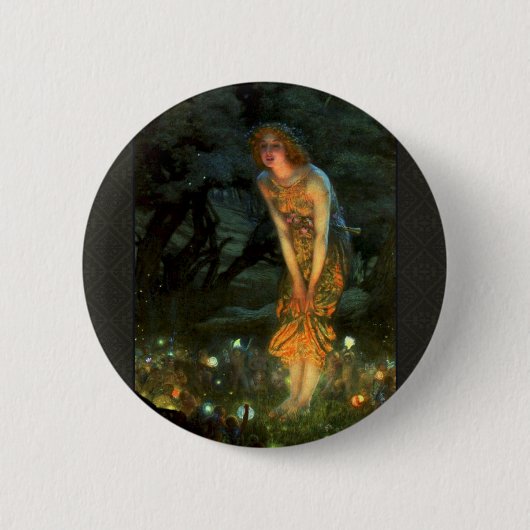 Fairy Circle Fairies Midzomer Eve Ronde Button 5,7 Cm (Voorkant)