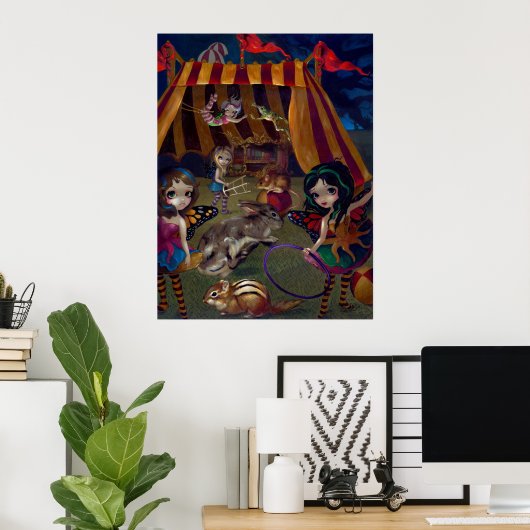 Fairy Circus ART PRINT fantasy faeries carnaval (Thuiskantoor)