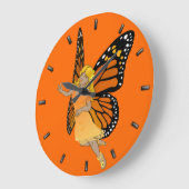 Fairy Clock Butterfly Faeries Wall Clock FairArt Grote Klok (Hoek)