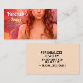 Fairy close-up vleugels fantasie meisje visitekaartje (Voorkant / Achterkant)