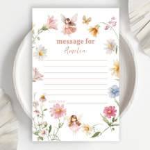 Fairy Colorful Widflower 1st Birthday Message