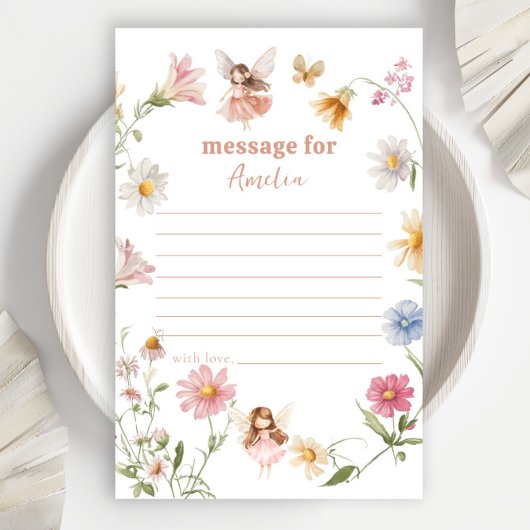 Fairy Colorful Widflower 1st Birthday Message