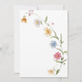 Fairy Colorful Widflower Girl 1st Birthday Bedankkaart (Achterkant)