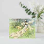 Fairy Coquette en Lambs Briefkaart (Staand voorkant)