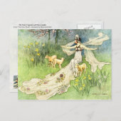 Fairy Coquette en Lambs Briefkaart (Voorkant / Achterkant)