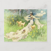 Fairy Coquette en Lambs Briefkaart (Voorkant)