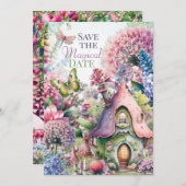 Fairy Cottage Magisch Verjaardagsfeest Kaart (Voorkant / Achterkant)
