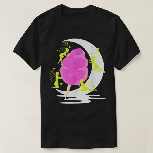 Fairy Cotton Snoep Floss Night Moon T-shirt (Design voorkant)
