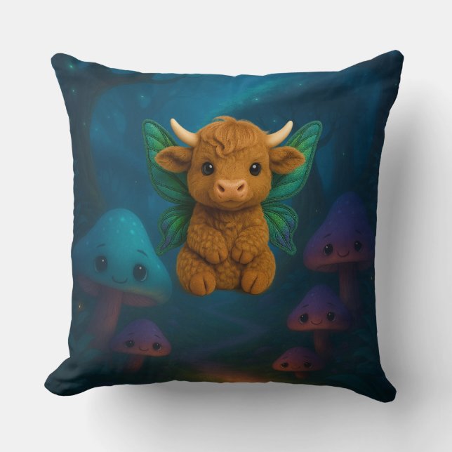 Fairy Critters™ Fairy Highland Kalf Kussen (Voorkant)