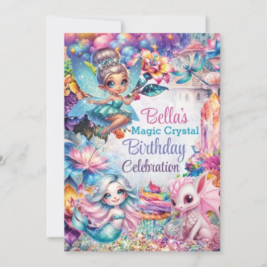 Fairy Crystal Party uitnodiging (Voorkant)