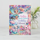 Fairy Crystal Party uitnodiging (Staand voorkant)