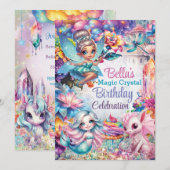 Fairy Crystal Party uitnodiging (Voorkant / Achterkant)