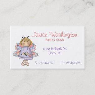Fairy Cute-mammikaart met ventilator Contactkaartje
