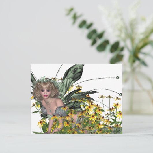 Fairy Daisy Briefkaart (Staand voorkant)