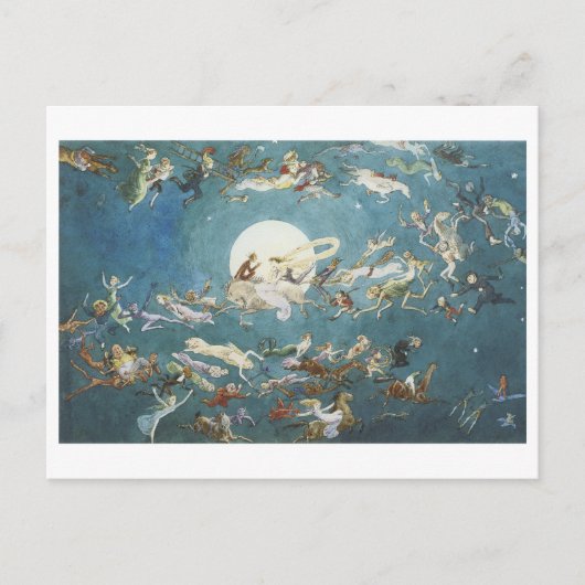 Fairy Dance bij de maan Briefkaart (Voorkant)