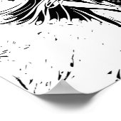 Fairy Dance zwart-wit tekening Poster (Hoek)