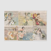 Fairy Dancer Collage Bladmuziek Decoupage Weefsel Tissuepapier (Voorkant)