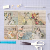 Fairy Dancer Collage Bladmuziek Decoupage Weefsel Tissuepapier (Craft)