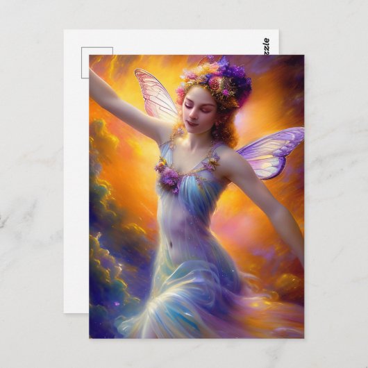  Fairy Dancing in the Wind Briefkaart (Voorkant / Achterkant)