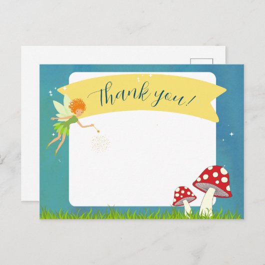 Fairy Dank je Briefkaart (Voorkant / Achterkant)