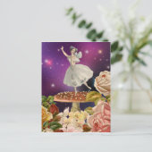 Fairy Dansend op een paddenstoel Briefkaart (Staand voorkant)