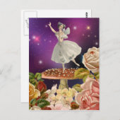 Fairy Dansend op een paddenstoel Briefkaart (Voorkant / Achterkant)