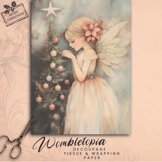  Fairy Decorating Kerstboom Decoupage Tissuepapier