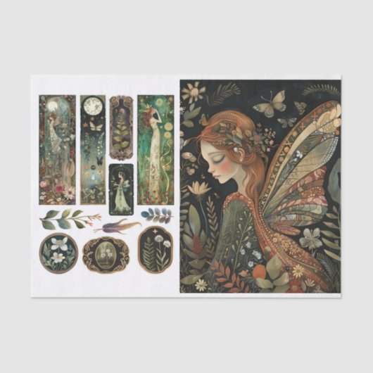 Fairy Decoupage met Sm. Design tissuepapier (Voorkant)